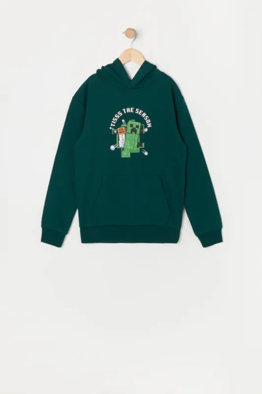 Boys Minecraft Graphic Xmas Hoodie made by Urban Planet