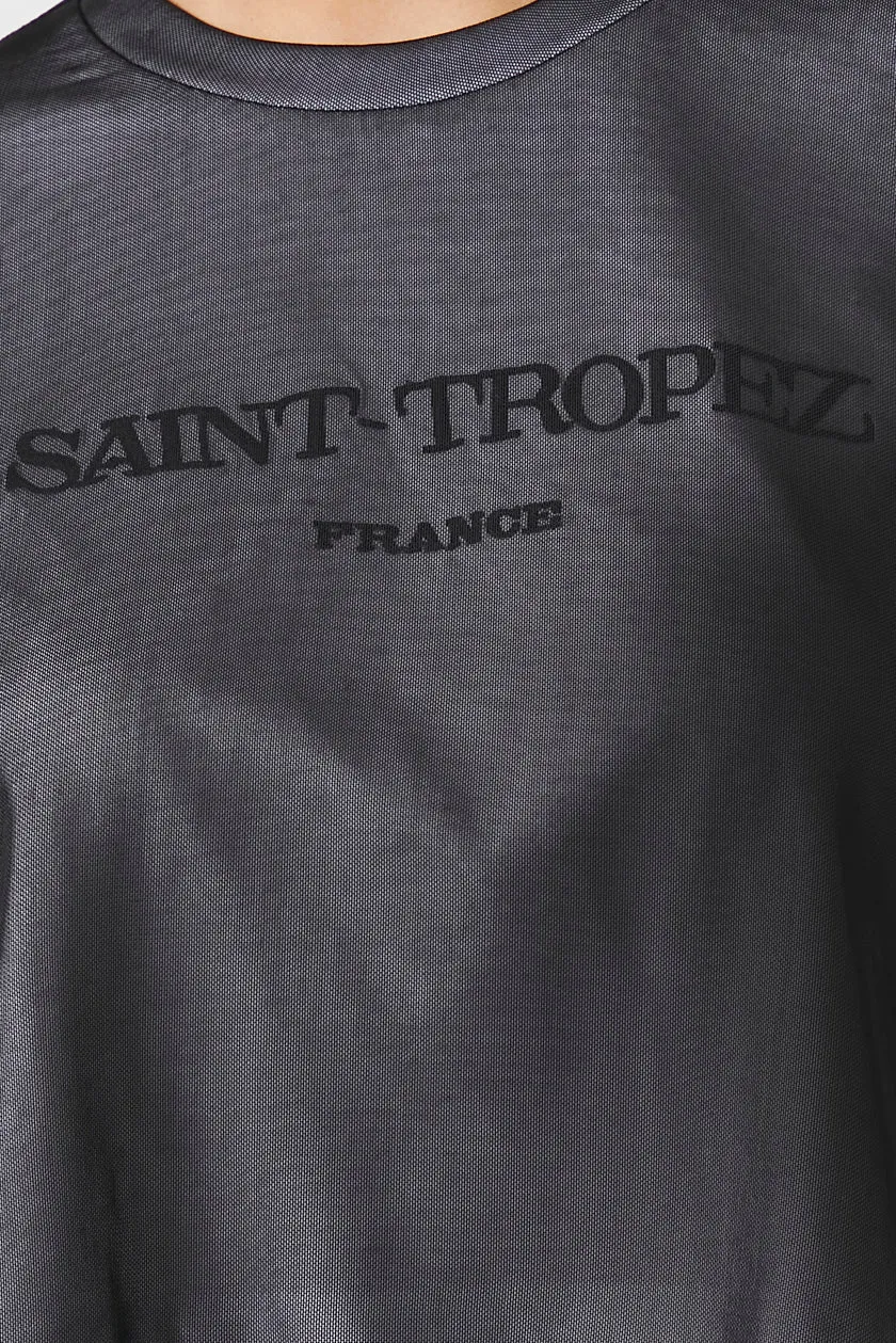 T-shirt en filet superposé avec motif brodé St Tropez sold by Urban Planet product image thumbnail 5