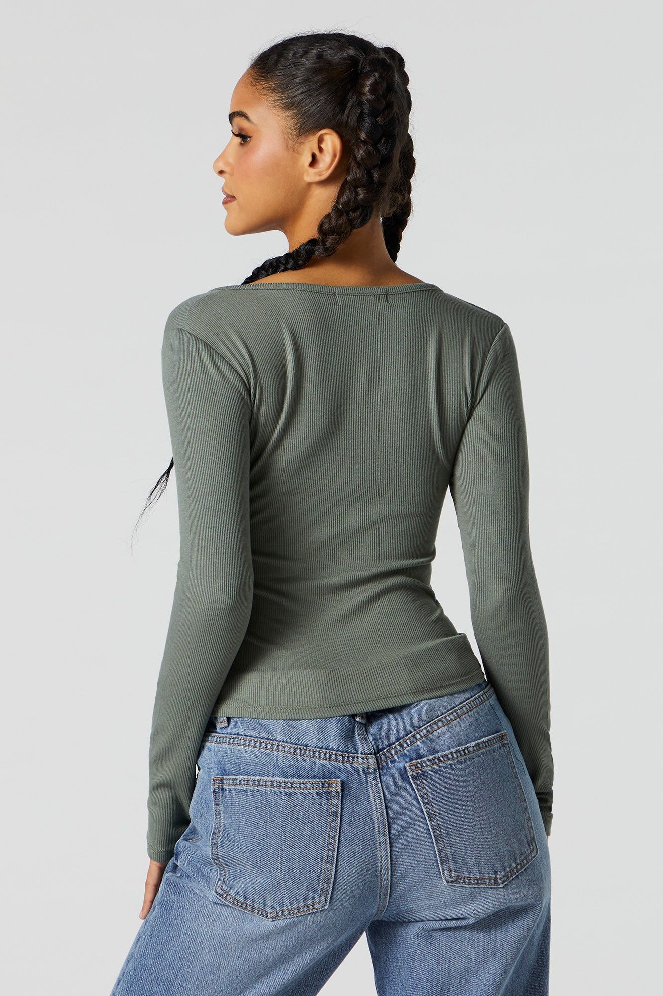 Haut à manches longues avec col cranté sold by Urban Planet product image thumbnail 5