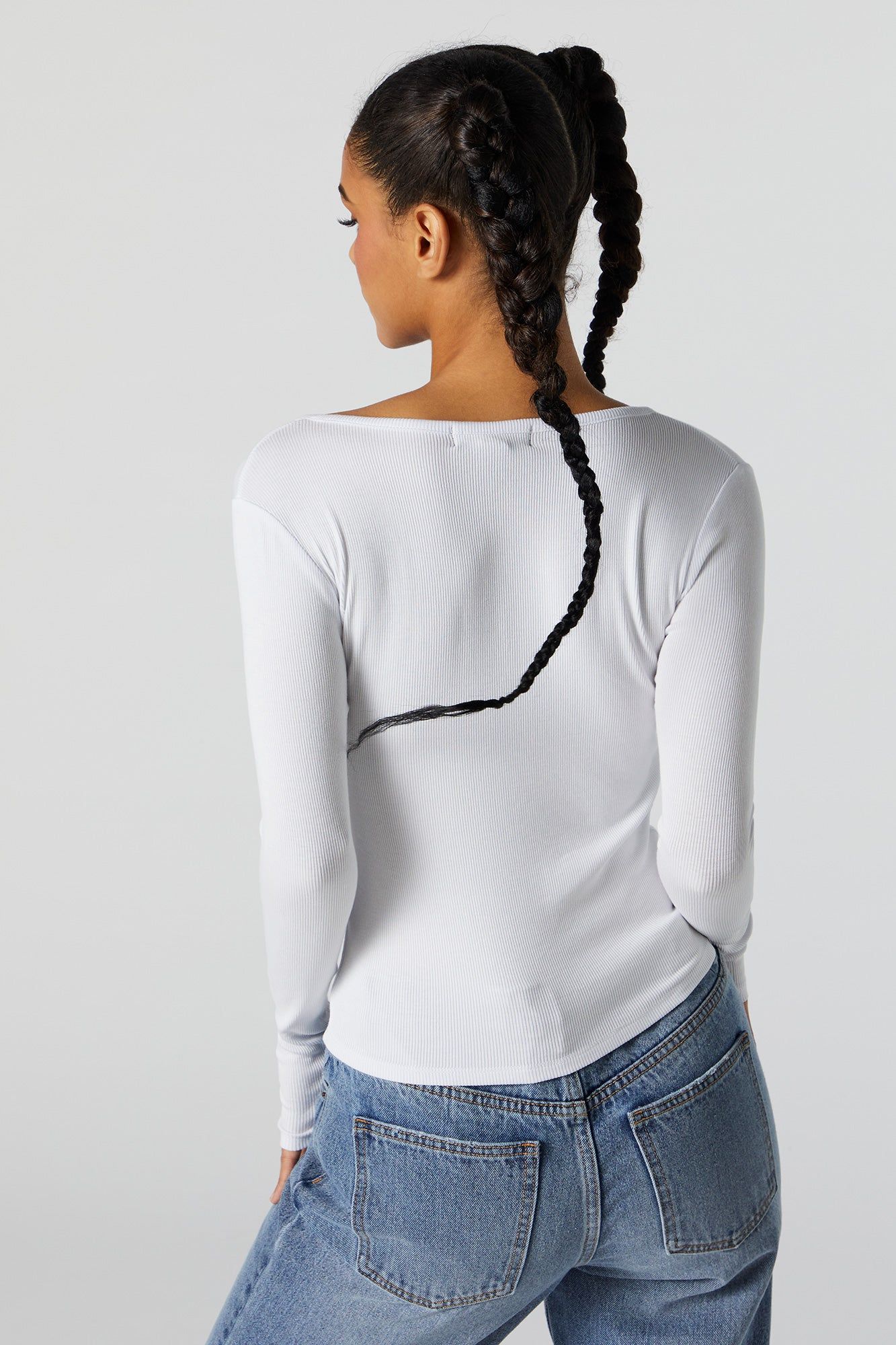 Haut à manches longues avec col cranté sold by Urban Planet product image thumbnail 2