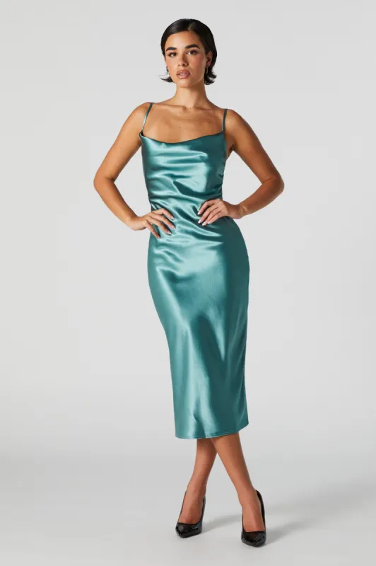 Solid Satin Slip Dress sold by Urban Planet