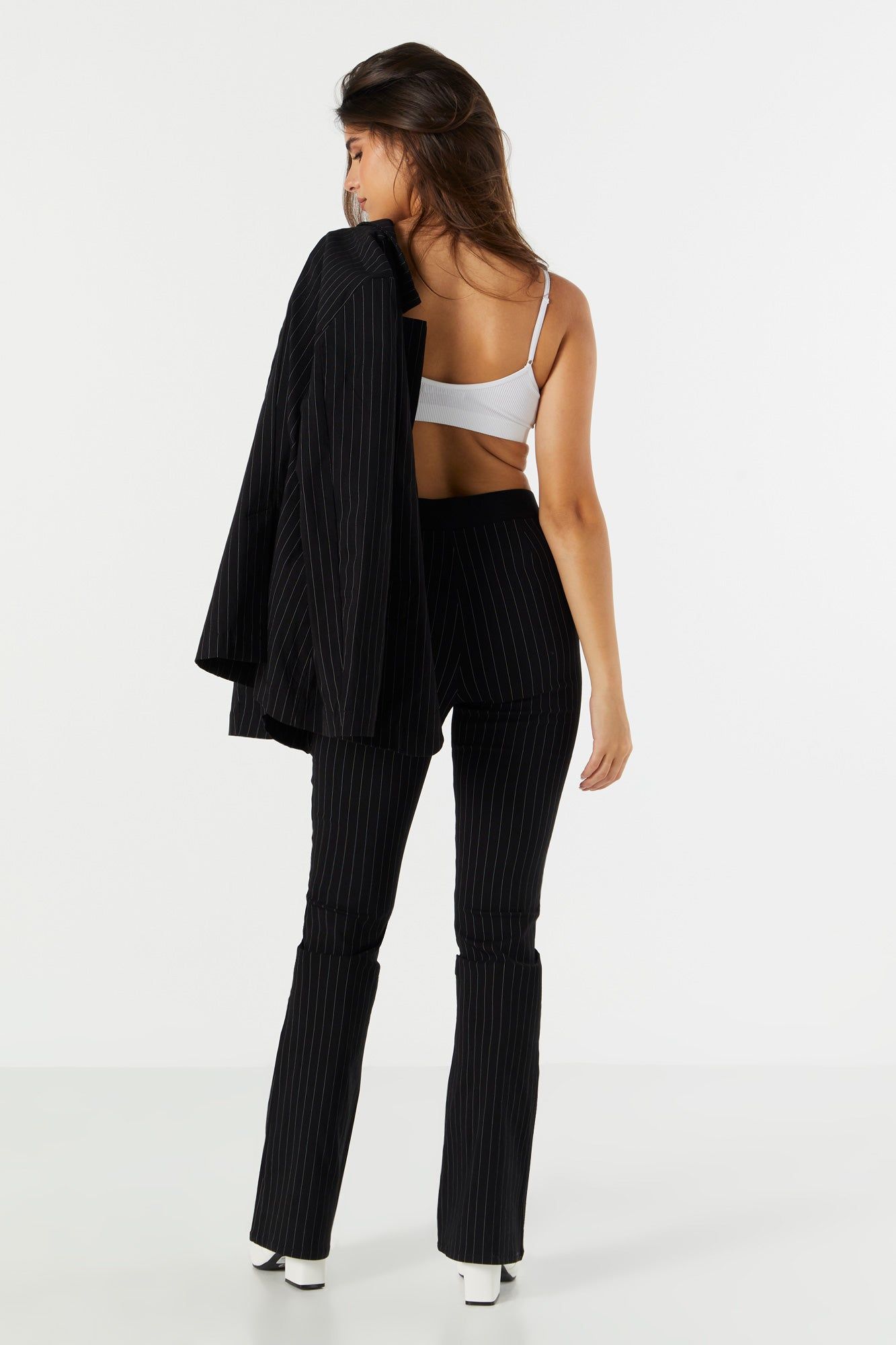 Striped High Rise Slim Flare Pant sold by Urban Planet product image thumbnail 3