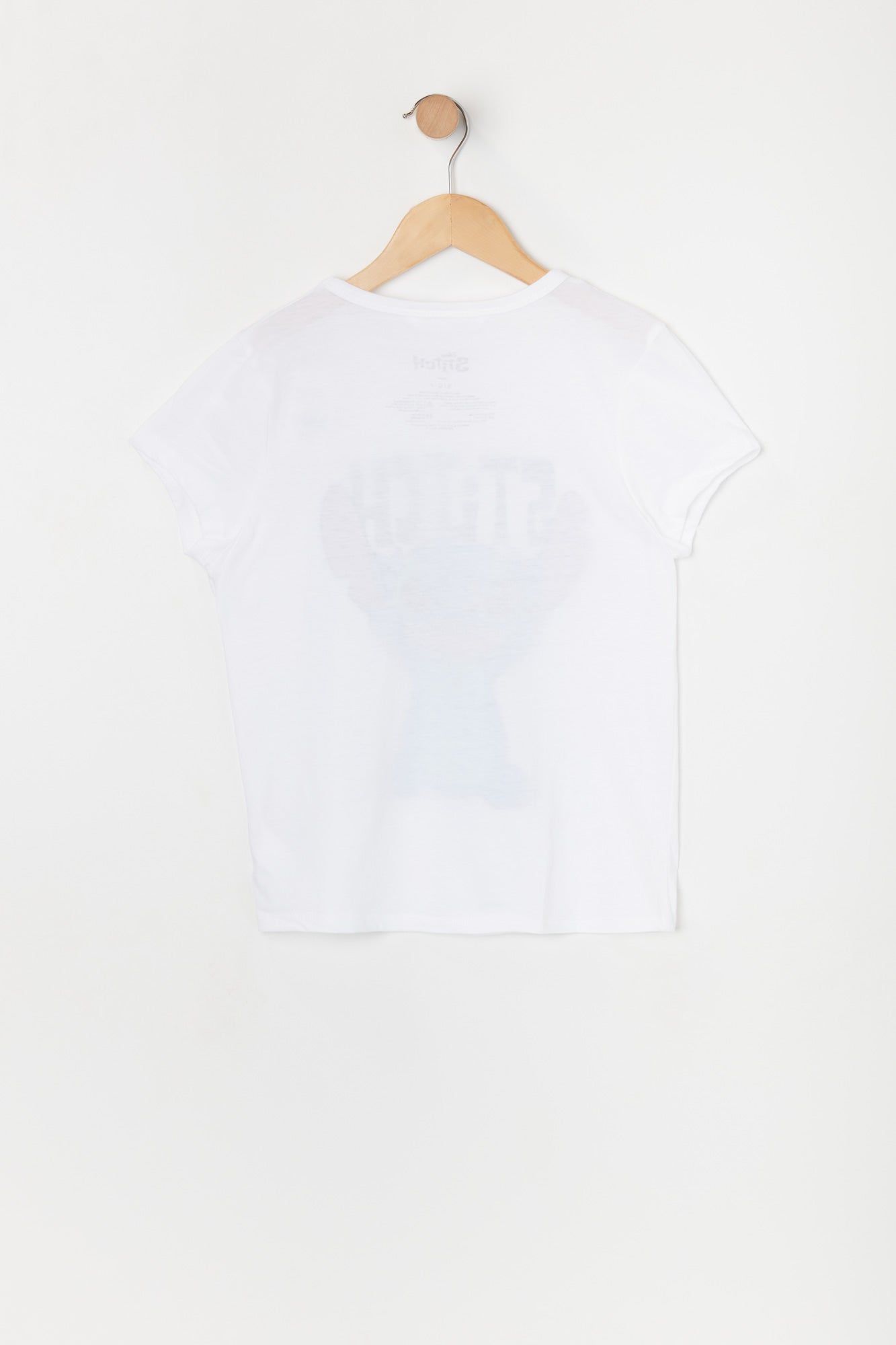 Girls White Stitch Graphic T-Shirt sold by Urban Planet product image thumbnail 2