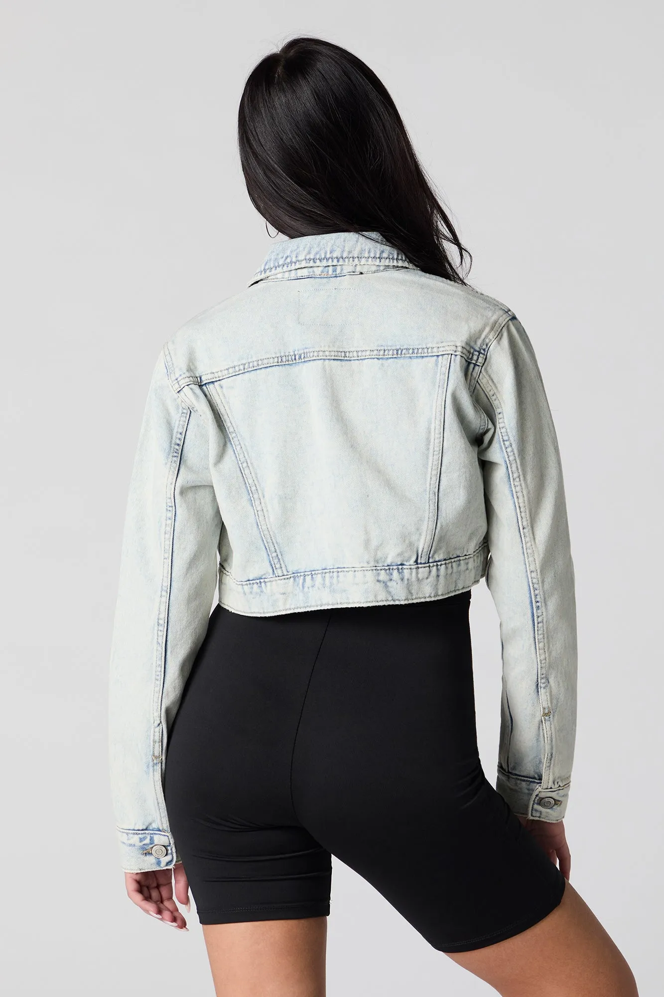 Ultra Cropped Denim Jacket sold by Urban Planet product image thumbnail 3