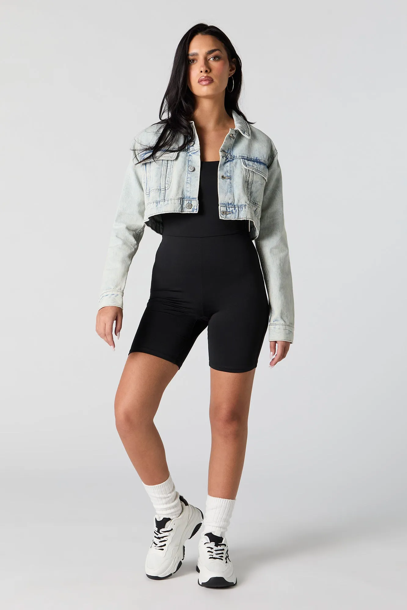 Ultra Cropped Denim Jacket sold by Urban Planet product image thumbnail 4