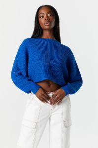 Boxy Cropped Knit Sweater sold by Urban Planet