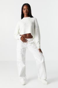Boxy Cropped Knit Sweater sold by Urban Planet