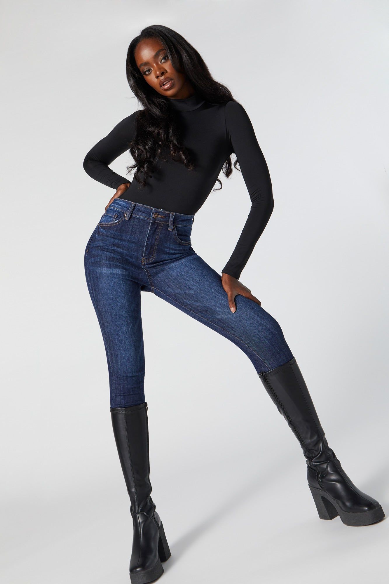 High Rise Dark Wash Skinny Jean sold by Urban Planet