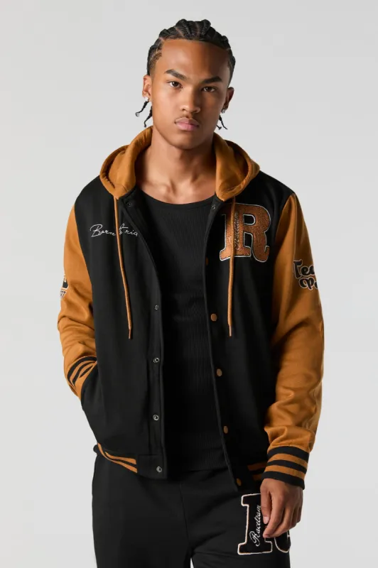Jacket de style collégien en molleton à broderie Raceteam sold by Urban Planet