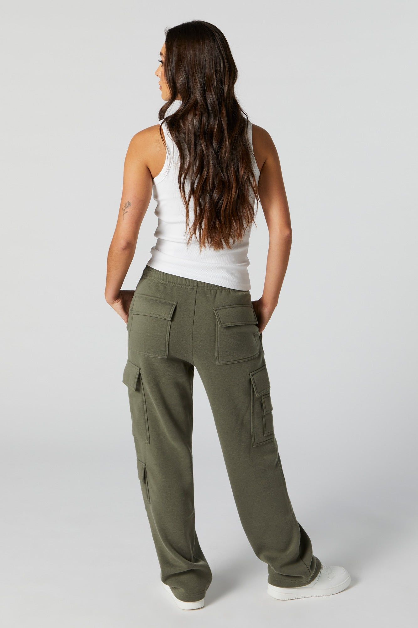 Fleece Wide Leg Cargo Pant sold by Urban Planet product image thumbnail 4
