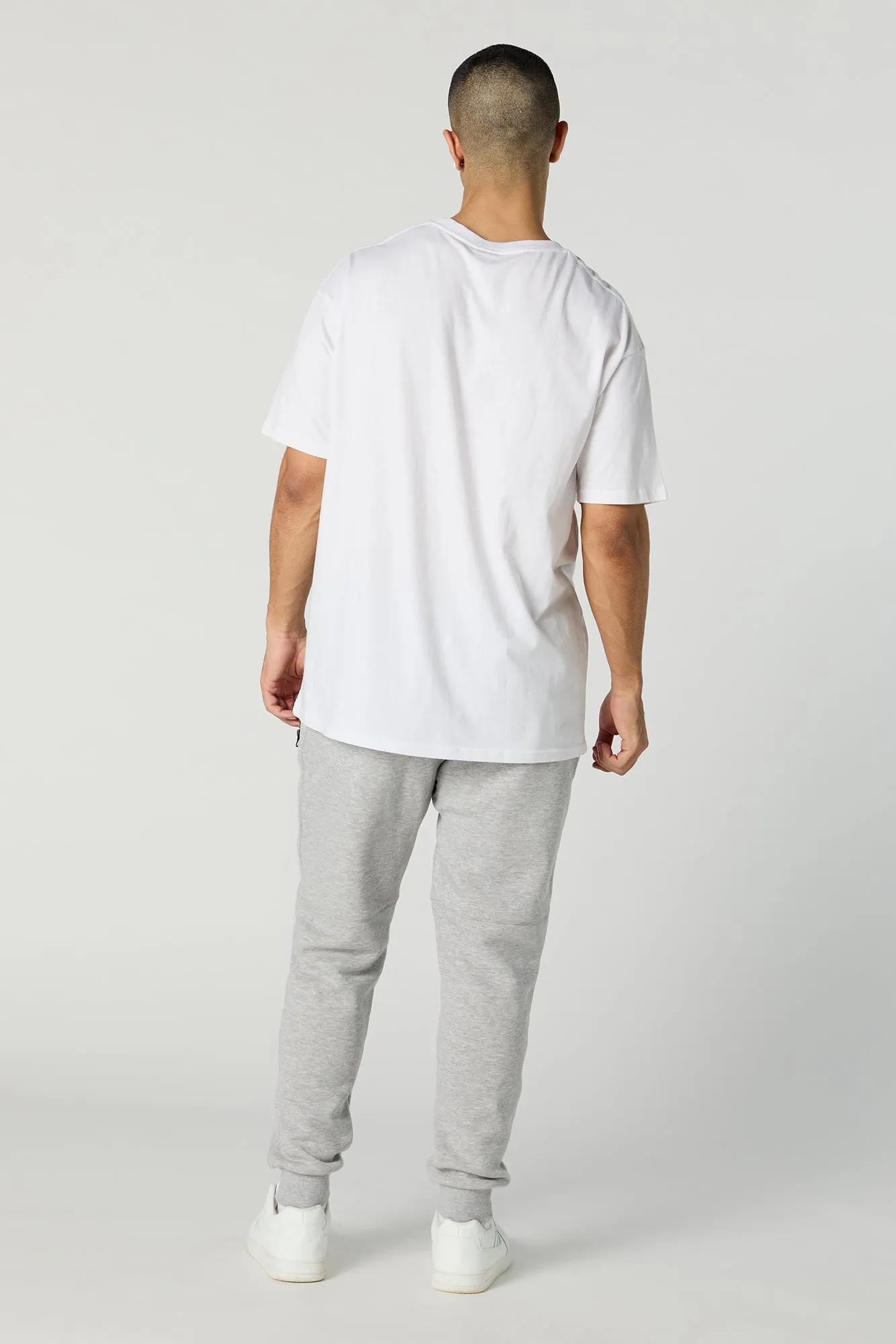 Drawstring Zipper Pocket Fleece Jogger sold by Urban Planet product image thumbnail 4