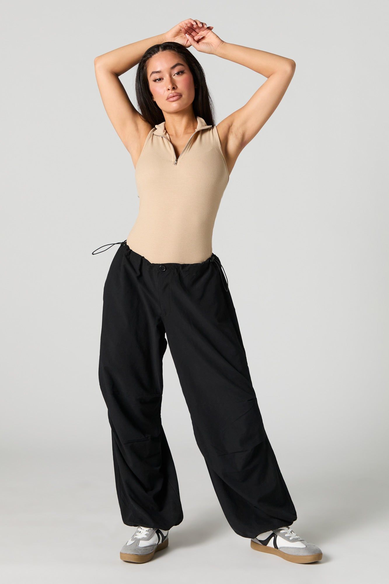 Maillot côtelé à col cheminée avec fermeture à glissière sold by Urban Planet product image thumbnail 4