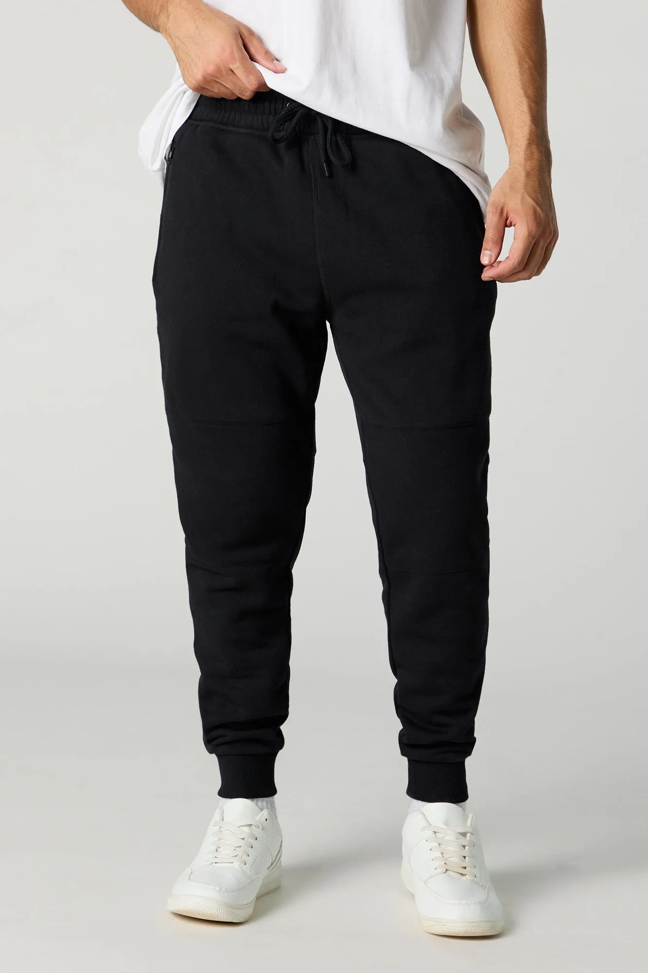 Drawstring Zipper Pocket Fleece Jogger sold by Urban Planet product image thumbnail 3