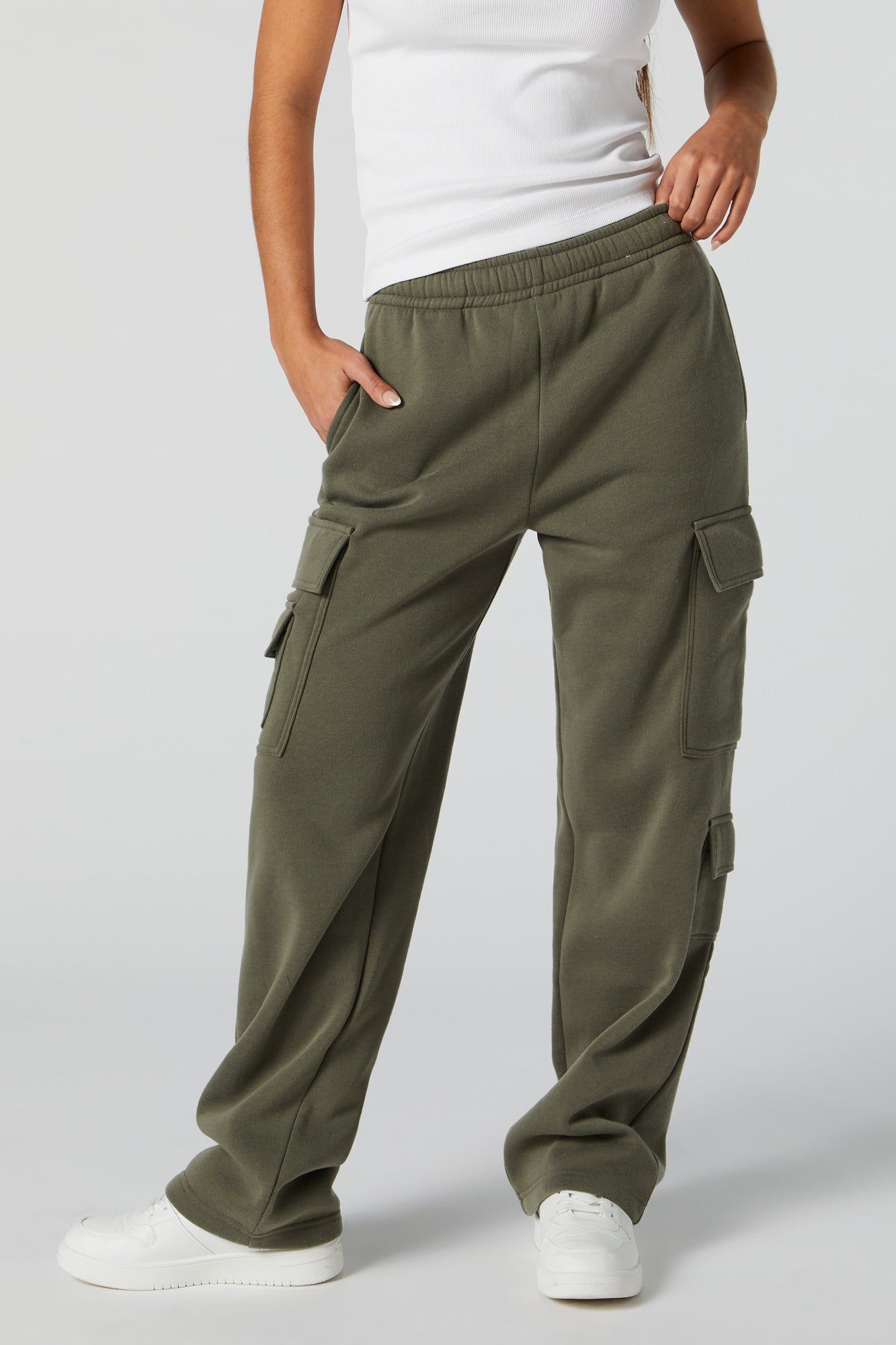 Fleece Wide Leg Cargo Pant sold by Urban Planet product image thumbnail 2