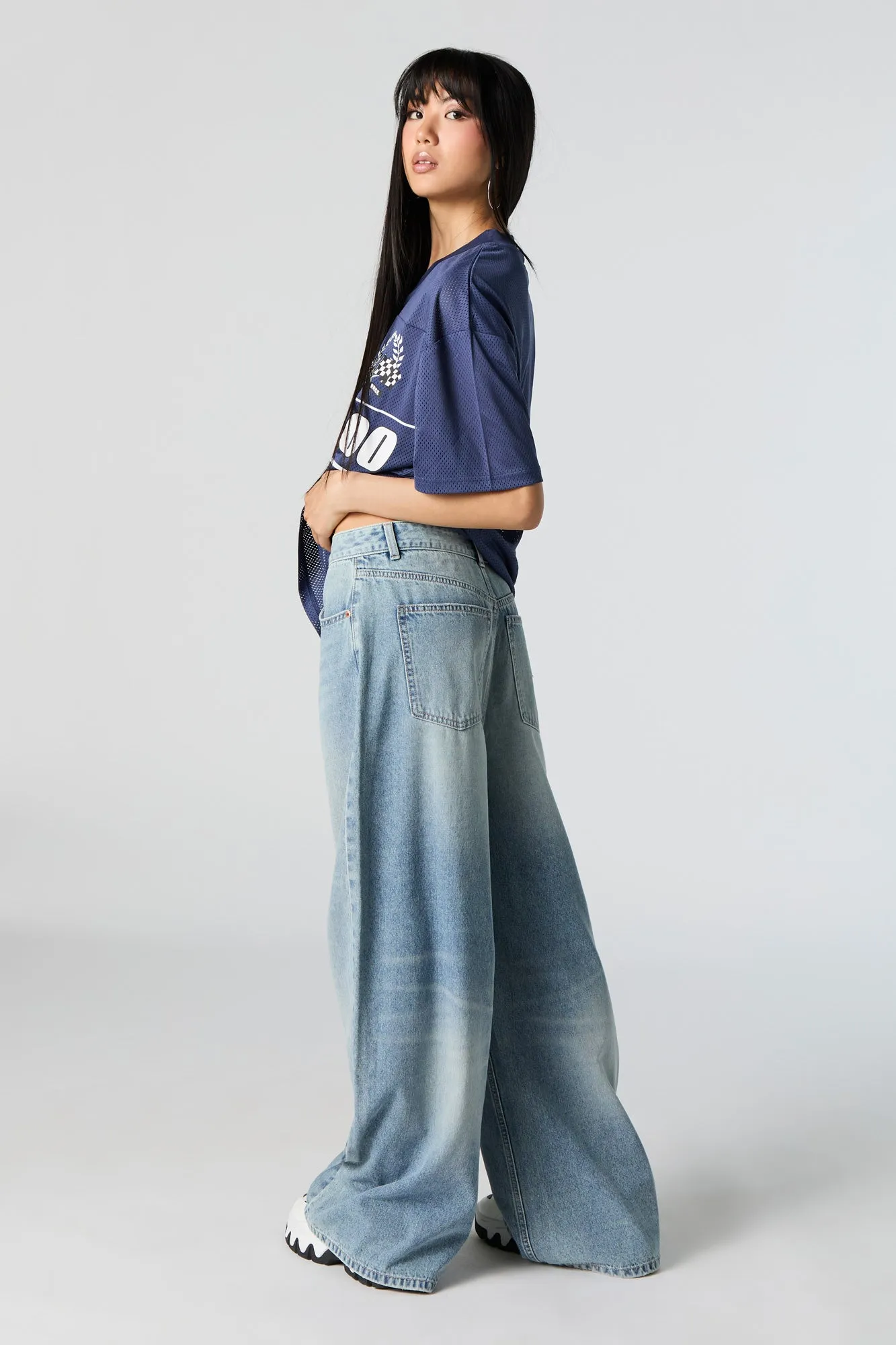 Superwide Baggy Wide Leg Light Wash Jean sold by Urban Planet product image thumbnail 3