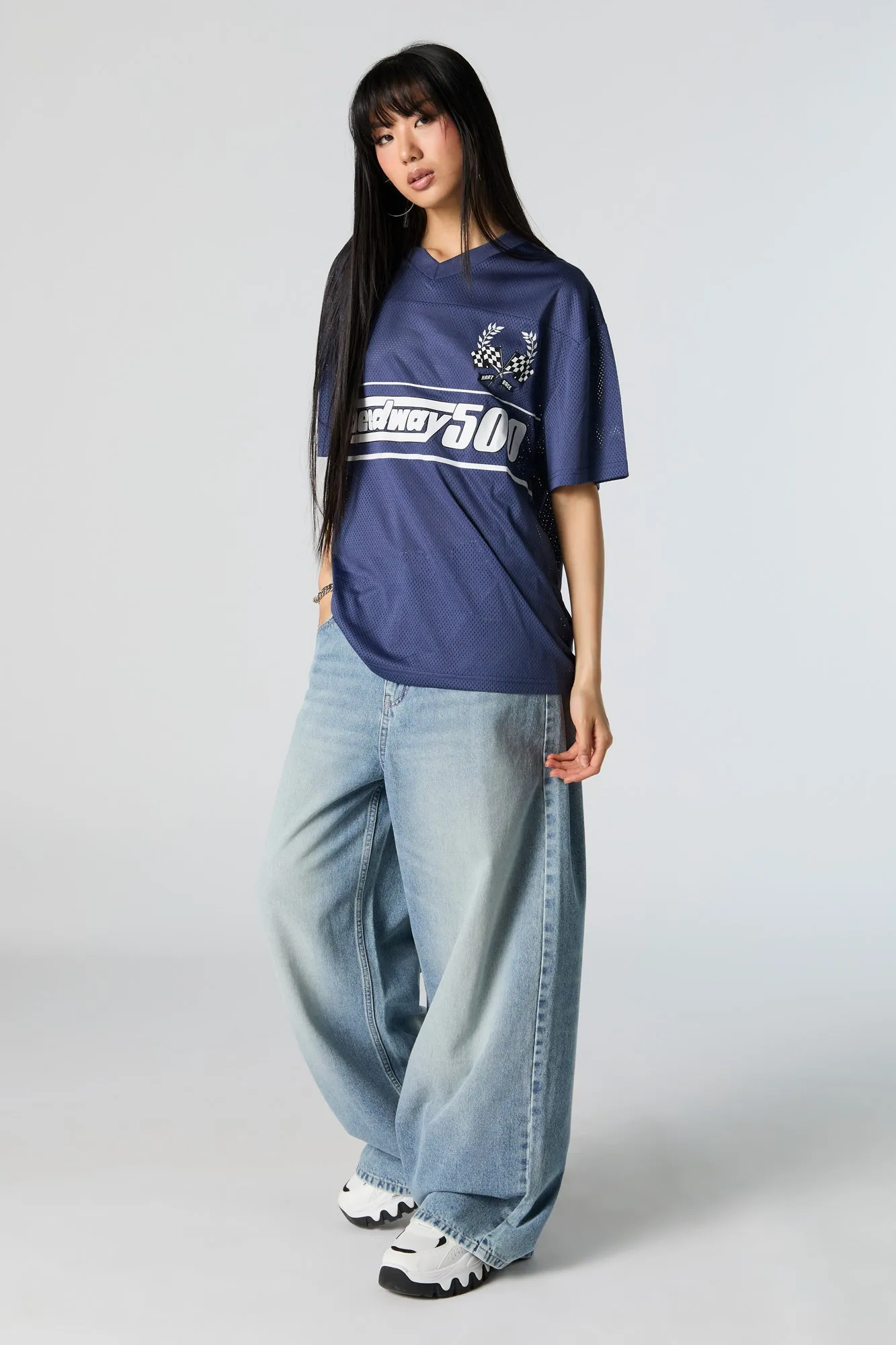 Superwide Baggy Wide Leg Light Wash Jean sold by Urban Planet