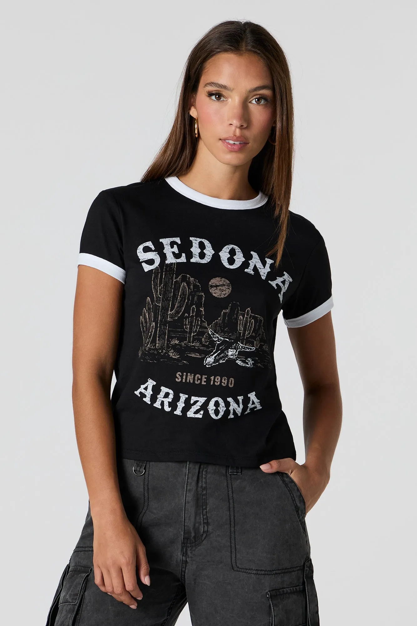 Graphic Ringer T-Shirt sold by Urban Planet product image thumbnail 4