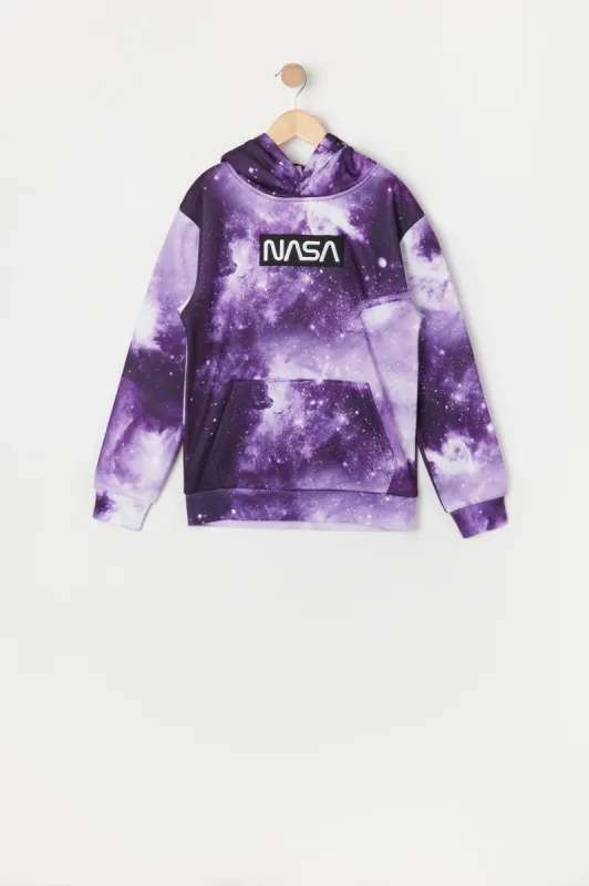 Boys NASA Galaxy Print Hoodie sold by Urban Planet