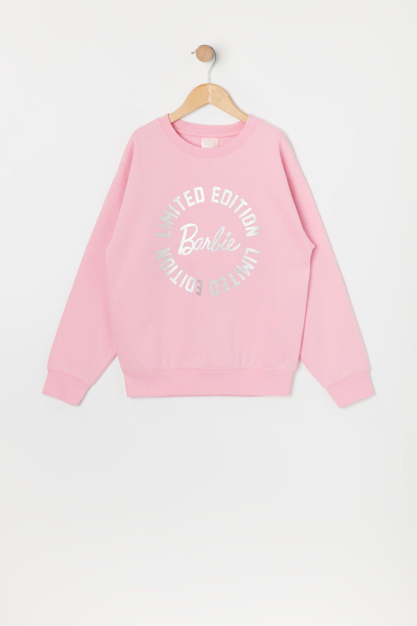 Chandail en molleton rose à imprimé Barbie™ pour fille sold by Urban Planet