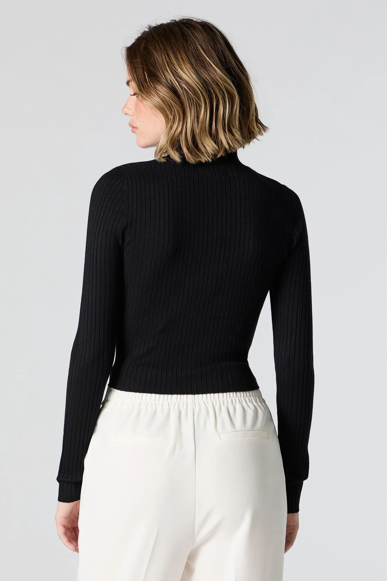 Chandail en tricot côtelé avec col cheminée sold by Urban Planet product image thumbnail 5