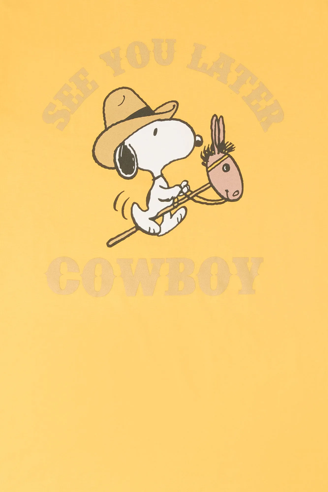Snoopy Cowboy Graphic Boyfriend T-Shirt sold by Urban Planet