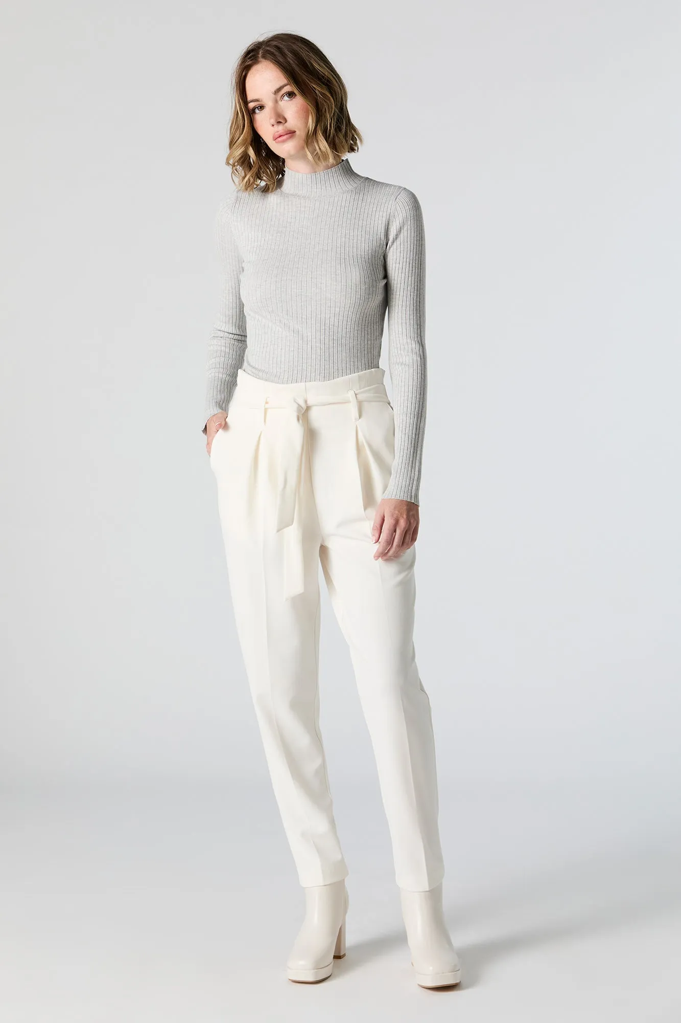 Chandail en tricot côtelé avec col cheminée sold by Urban Planet product image thumbnail 3