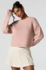 Solid Ribbed Knit Crewneck Skimmer Sweater sold by Urban Planet