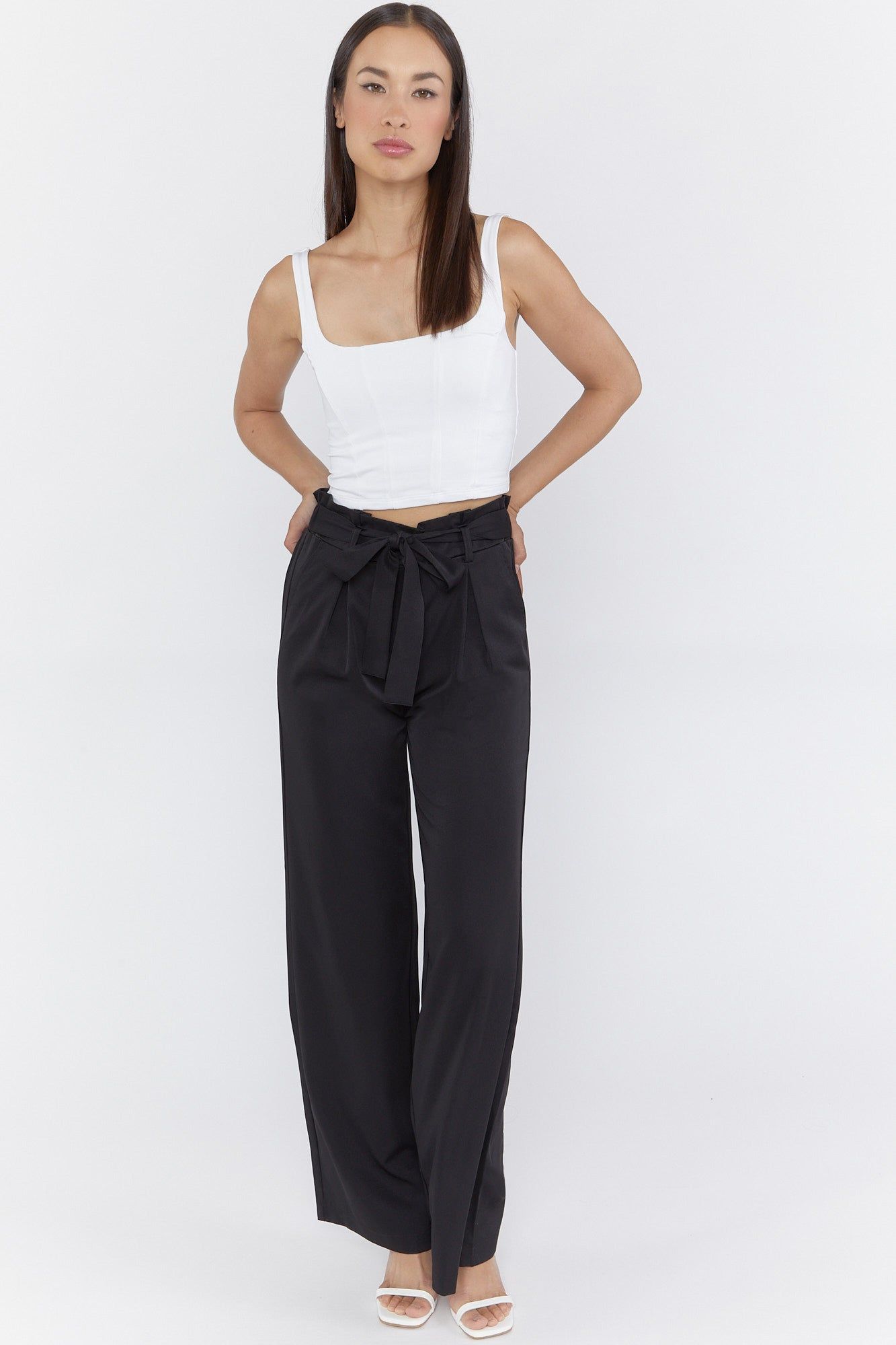 Paperbag Wide Leg Pant sold by Urban Planet