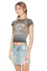 T-shirt ultracourt délavé à imprimé Austin sold by Urban Planet