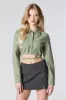 Strappy Cropped Button-Up Top sold by Urban Planet