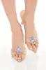 Rhinestone Flower Spool Heel sold by Urban Planet