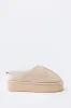 Faux Suede Embroidered Platform Slipper Bootie sold by Urban Planet