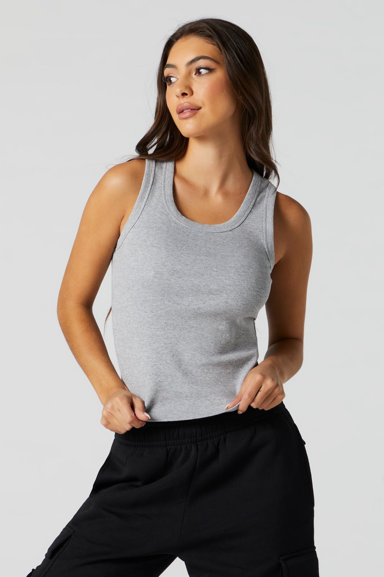 Débardeur côtelé à encolure arrondie sold by Urban Planet product image thumbnail 5