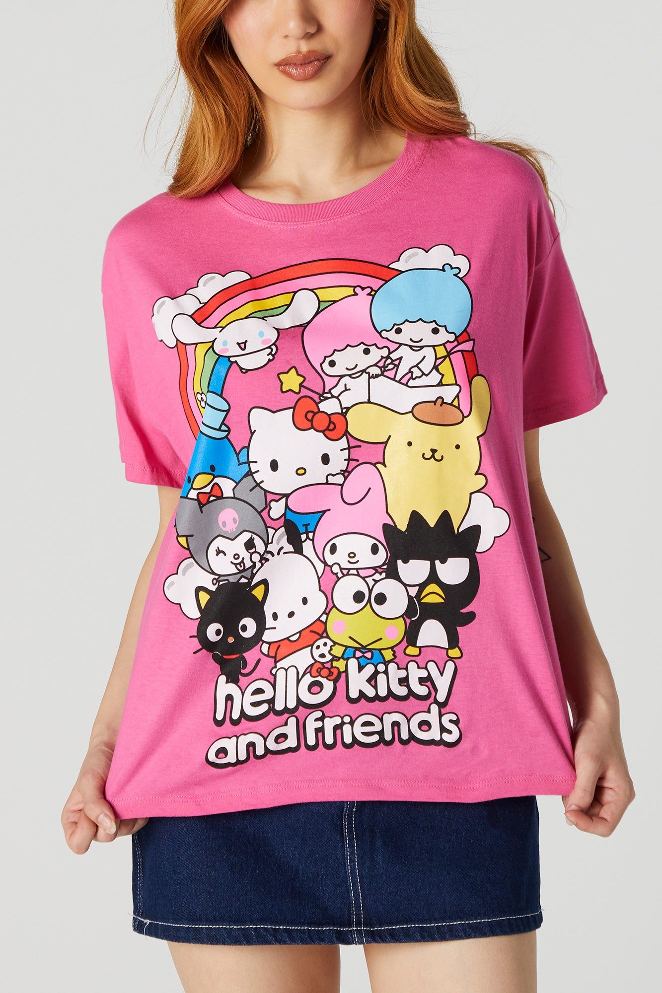 Hello Kitty and Friends Graphic Boyfriend T-Shirt sold by Urban Planet