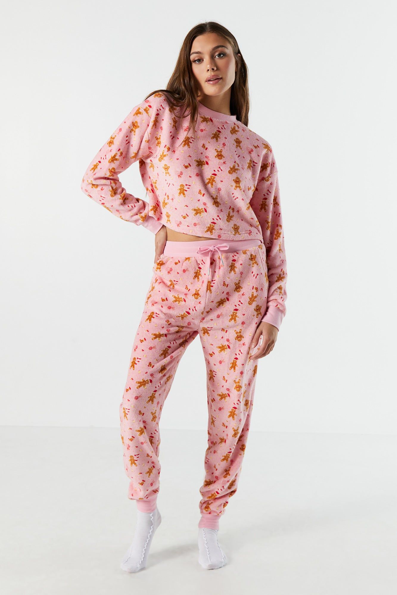 Plush Gingerbread Pajama Top sold by Urban Planet