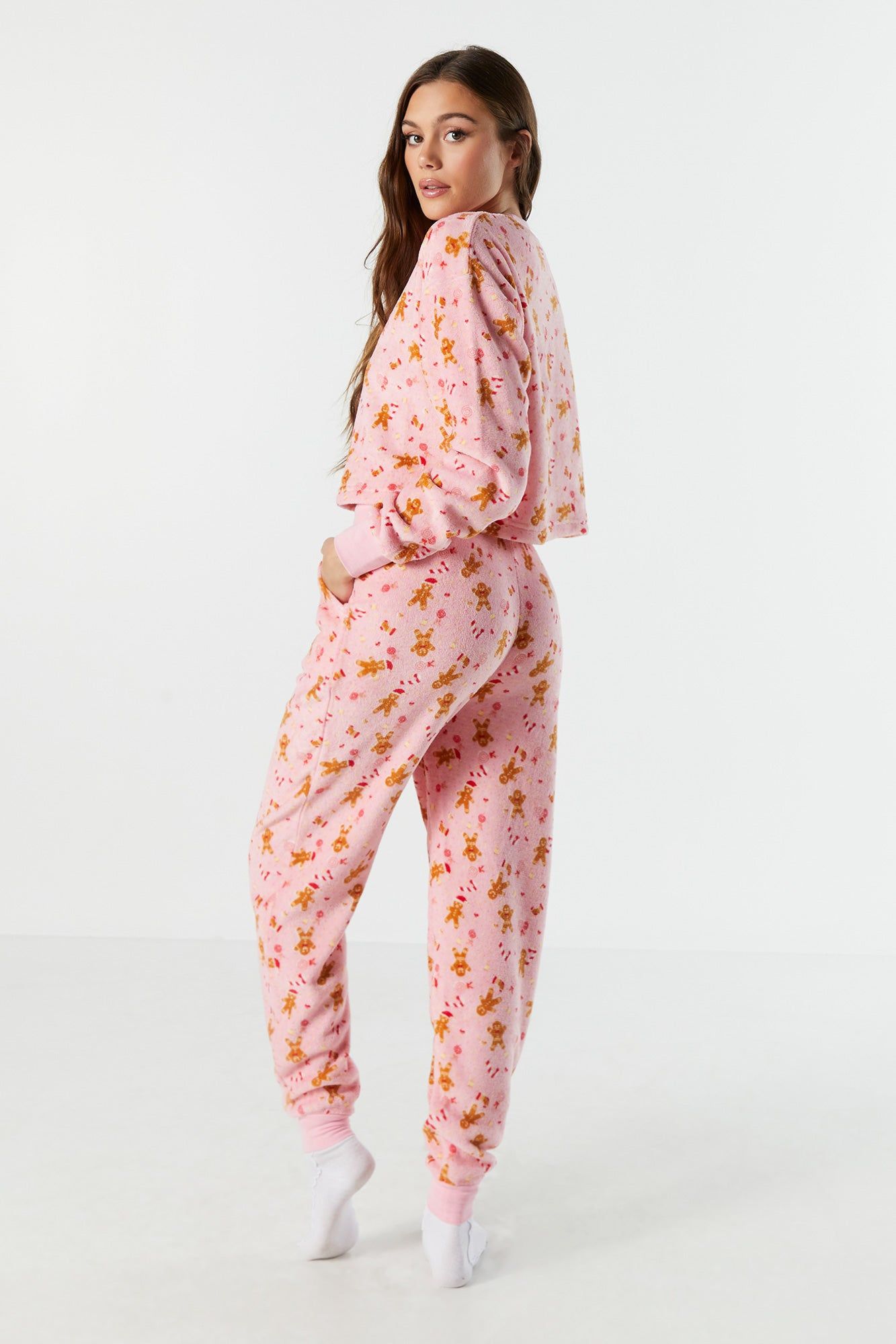 Plush Gingerbread Pajama Top sold by Urban Planet product image thumbnail 5