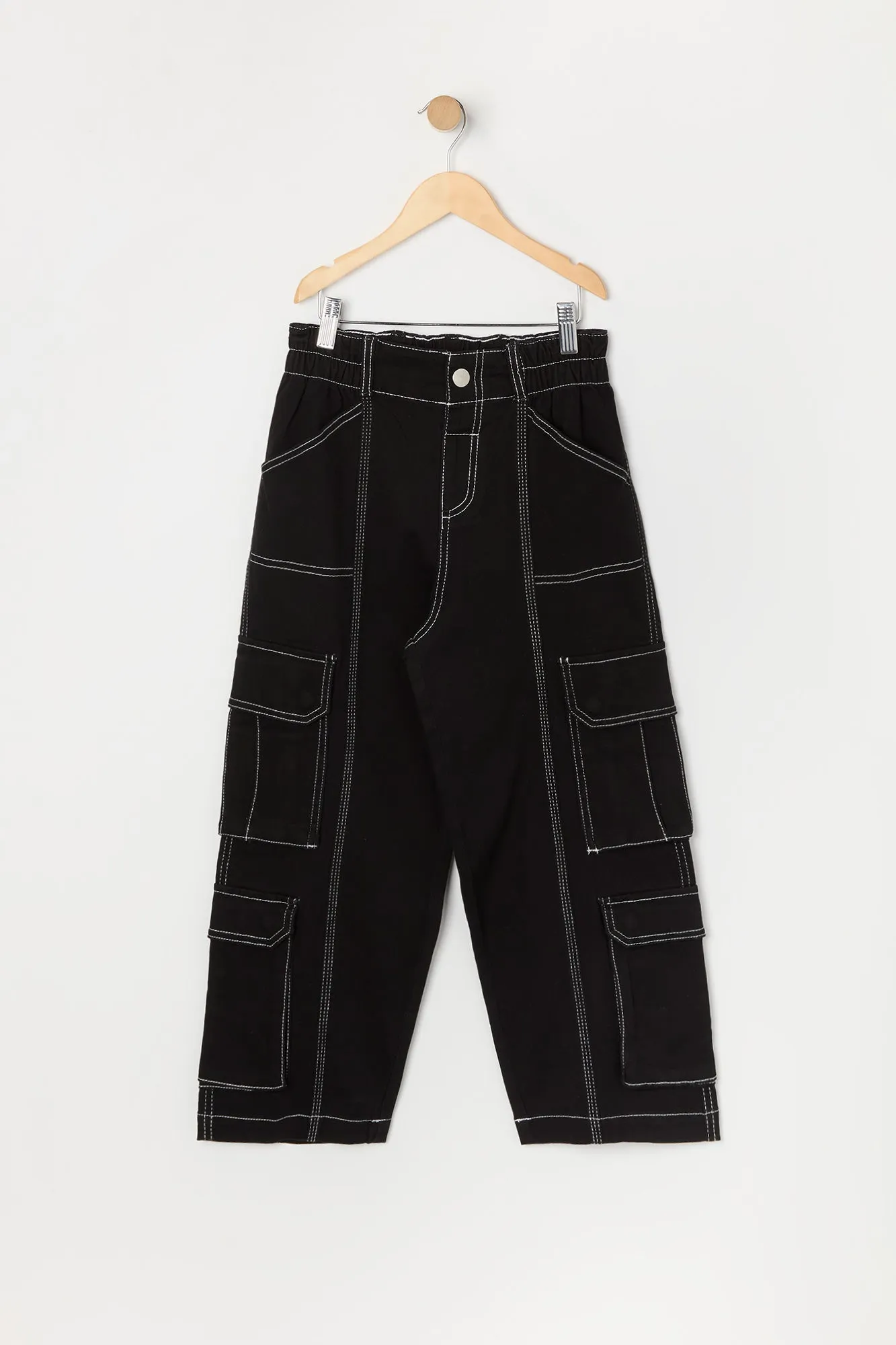 Girls Multi Pocket Wide Leg Cargo Pant sold by Urban Planet product image thumbnail 3