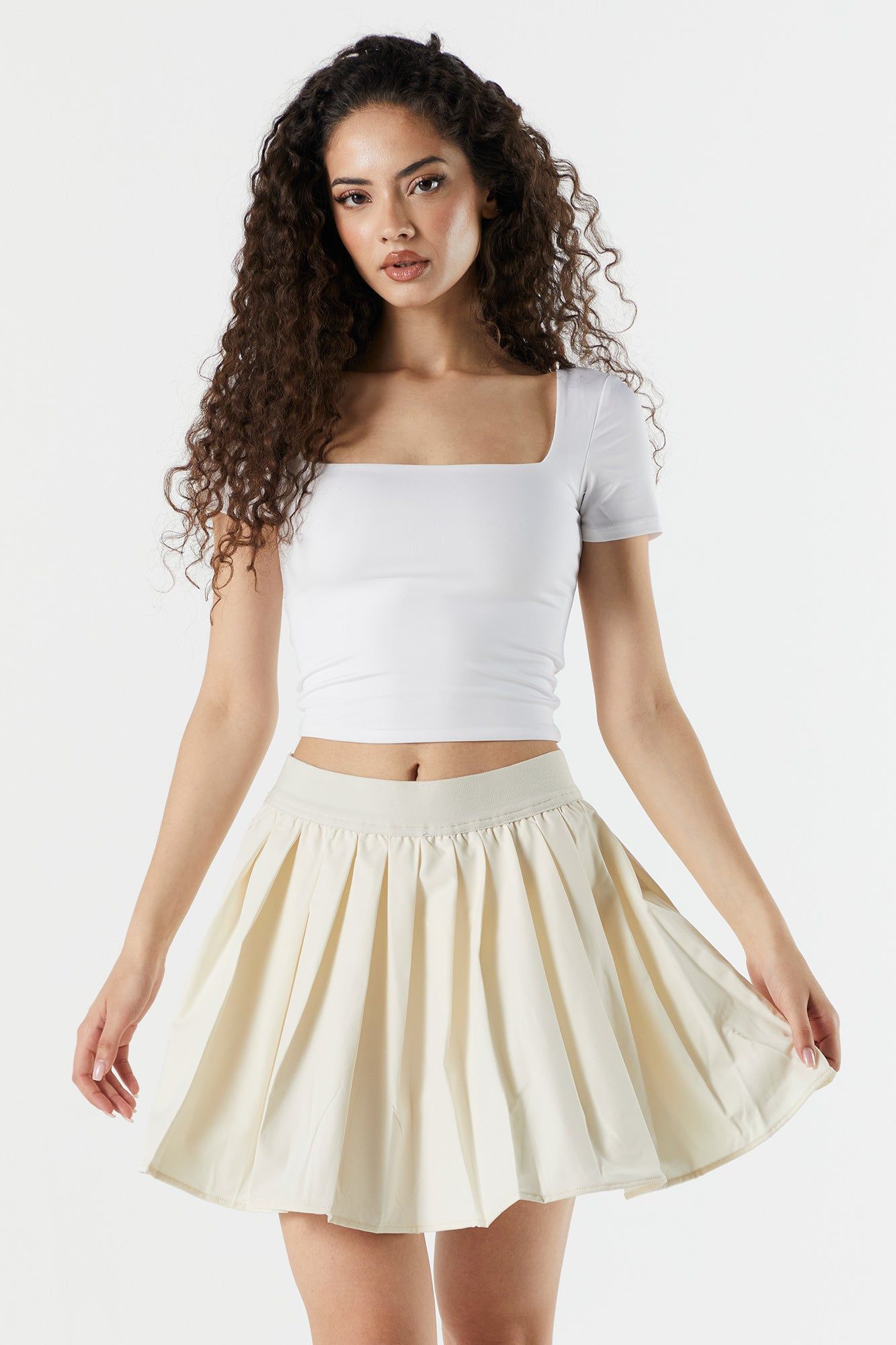 Pleated Pull On Mini Skirt sold by Urban Planet product image thumbnail 5