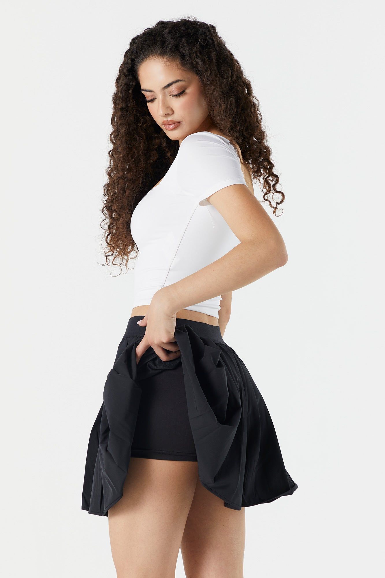Pleated Pull On Mini Skirt sold by Urban Planet product image thumbnail 2