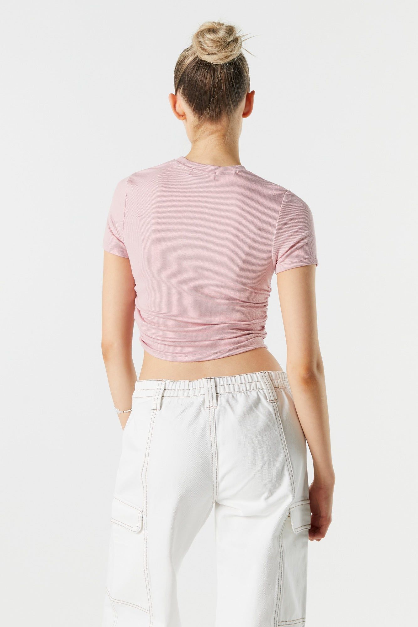 Side Cinched Ribbed Crop Top sold by Urban Planet product image thumbnail 8