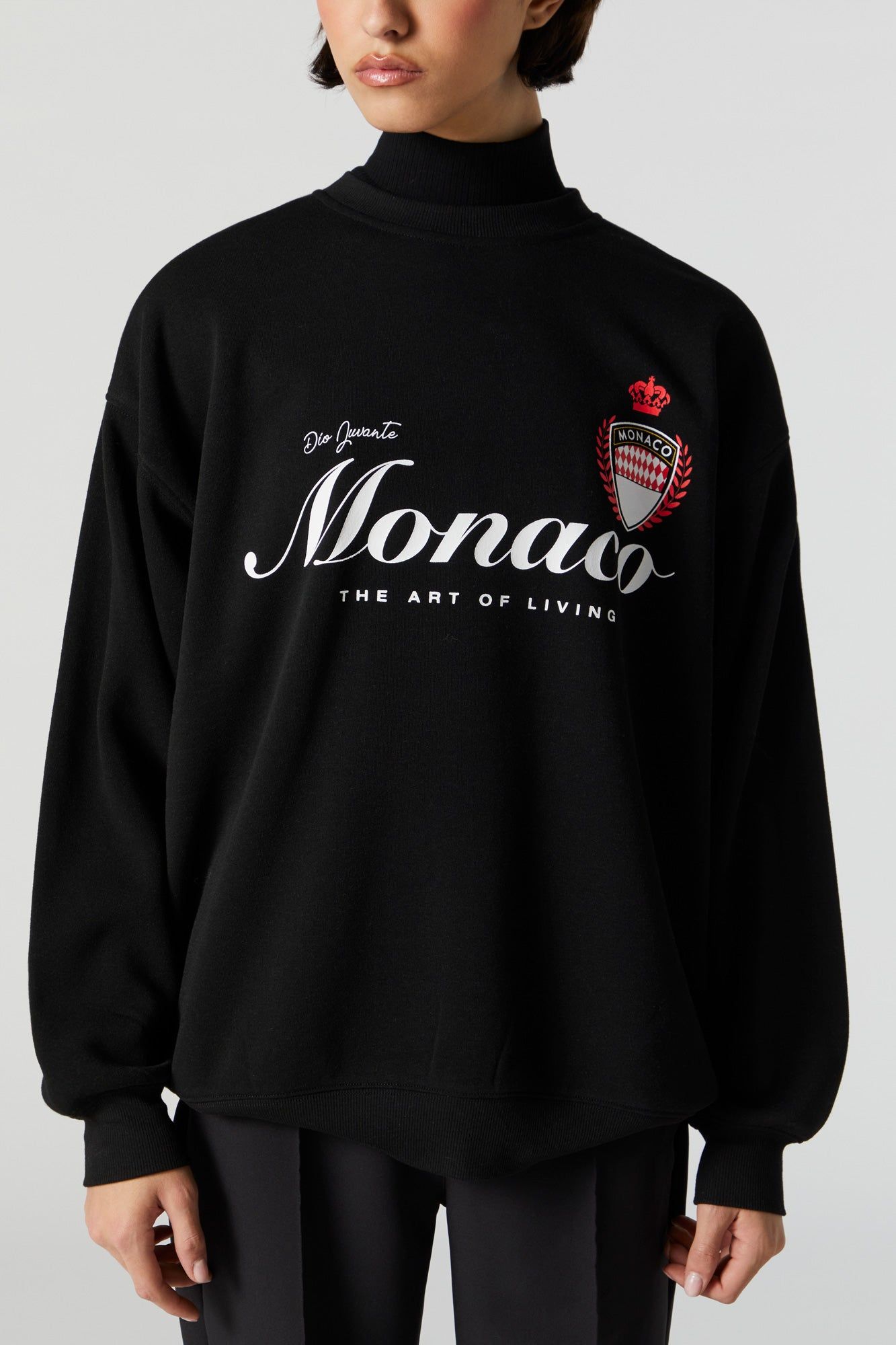 Monaco Graphic Fleece Sweatshirt sold by Urban Planet product image thumbnail 4