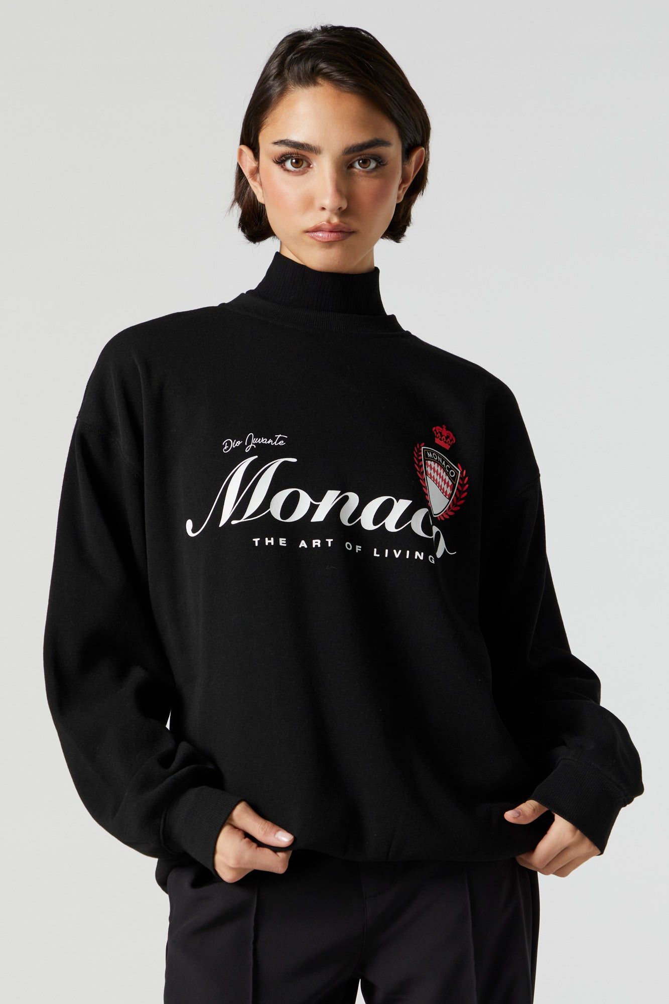 Monaco Graphic Fleece Sweatshirt sold by Urban Planet