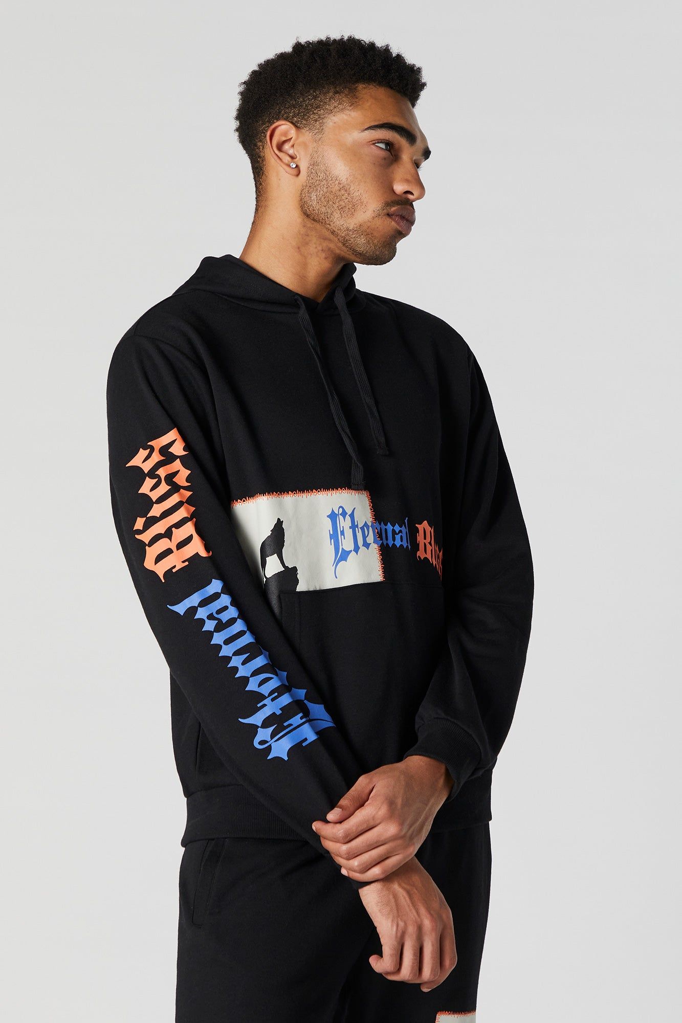 Eternal Bliss Howling Wolf Graphic Hoodie sold by Urban Planet