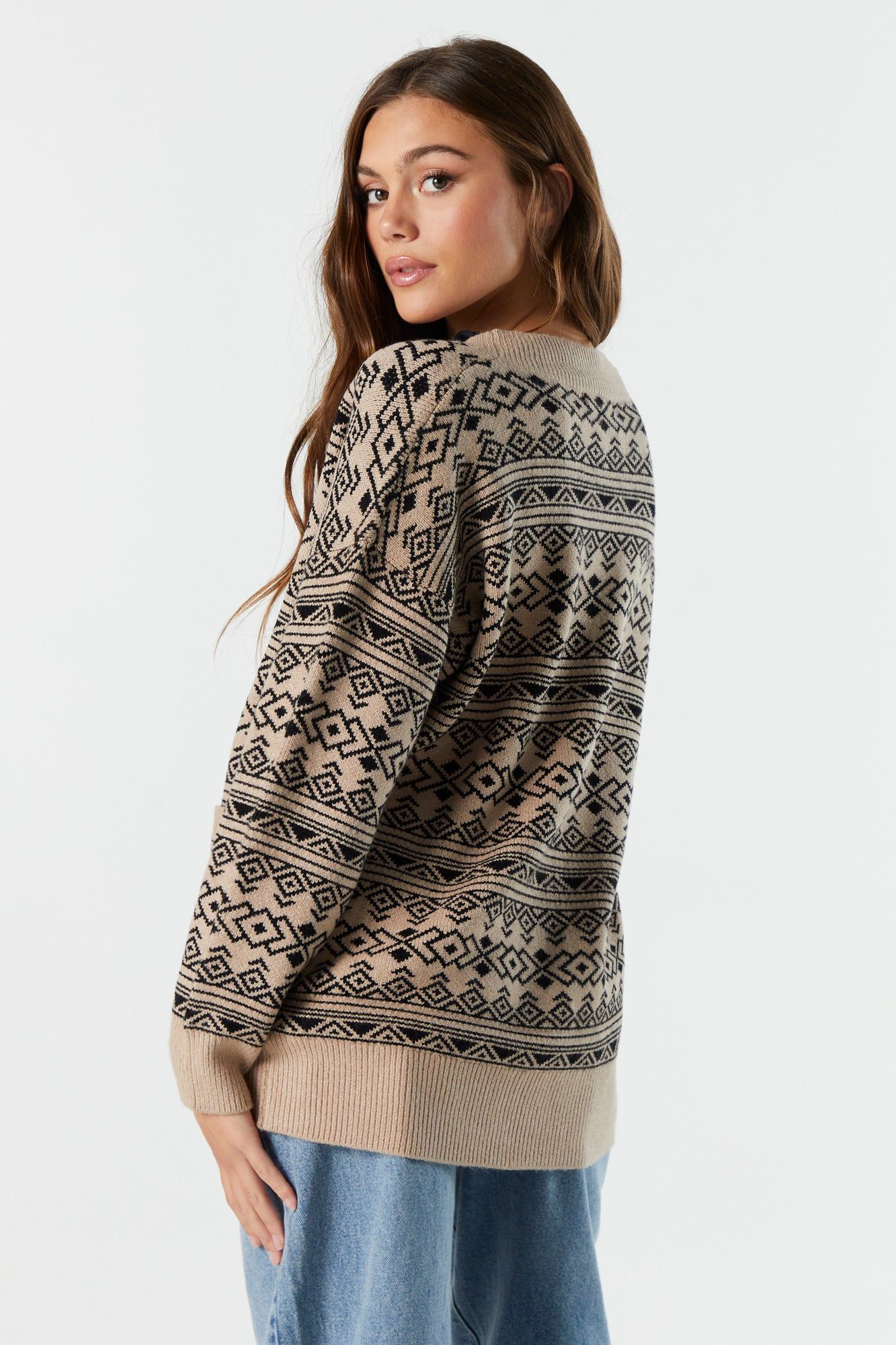 Argyle Knit Button-Up Cardigan sold by Urban Planet product image thumbnail 2