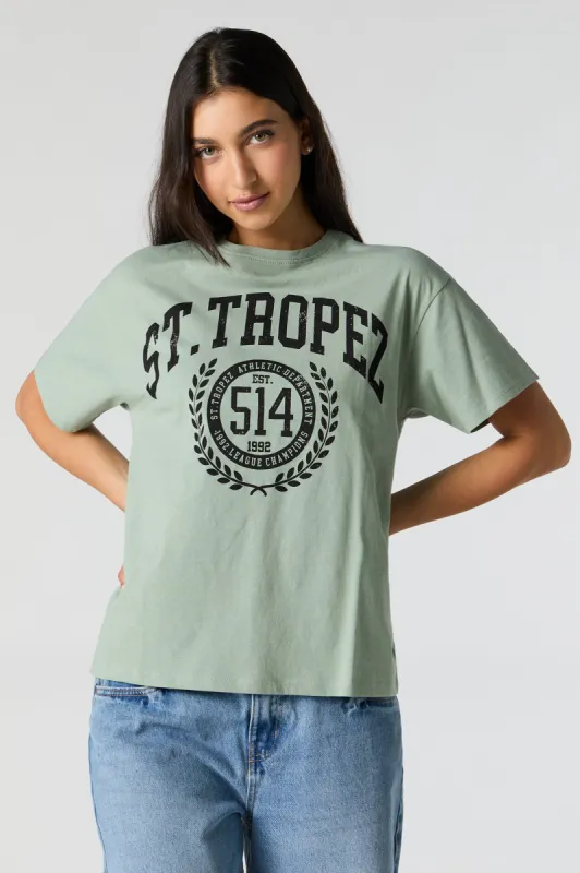 St Tropez Graphic Boyfriend T-Shirt sold by Urban Planet