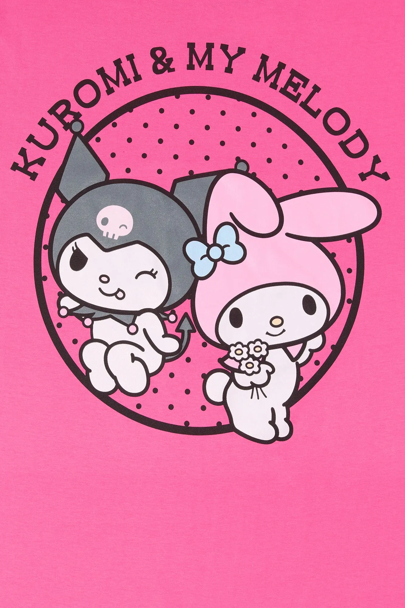 Kuromi and My Melody Graphic Boyfriend T-Shirt sold by Urban Planet product image thumbnail 2