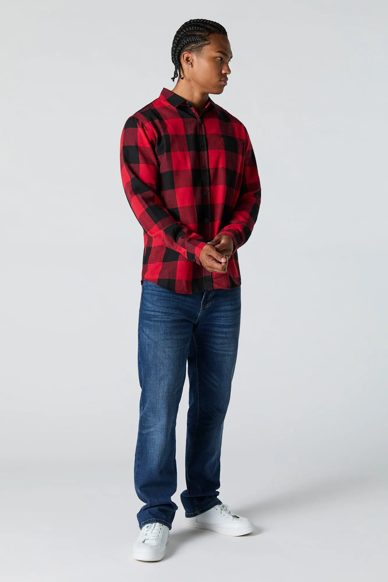 Los Angeles Graphic Plaid Button-Up Top sold by Urban Planet product image thumbnail 3