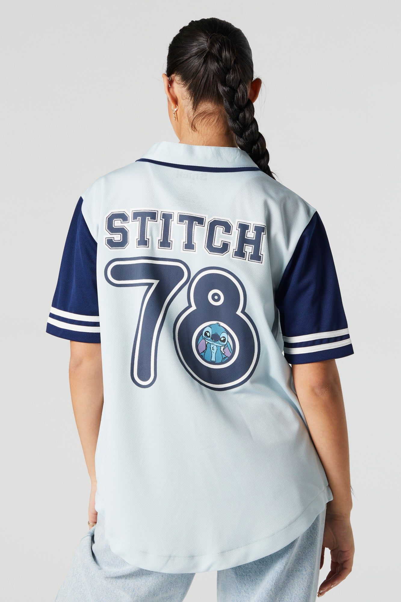Stitch Graphic Baseball Jersey sold by Urban Planet product image thumbnail 4
