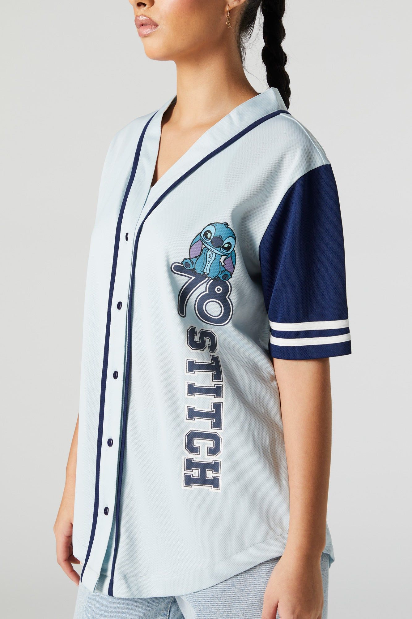 Stitch Graphic Baseball Jersey sold by Urban Planet product image thumbnail 2
