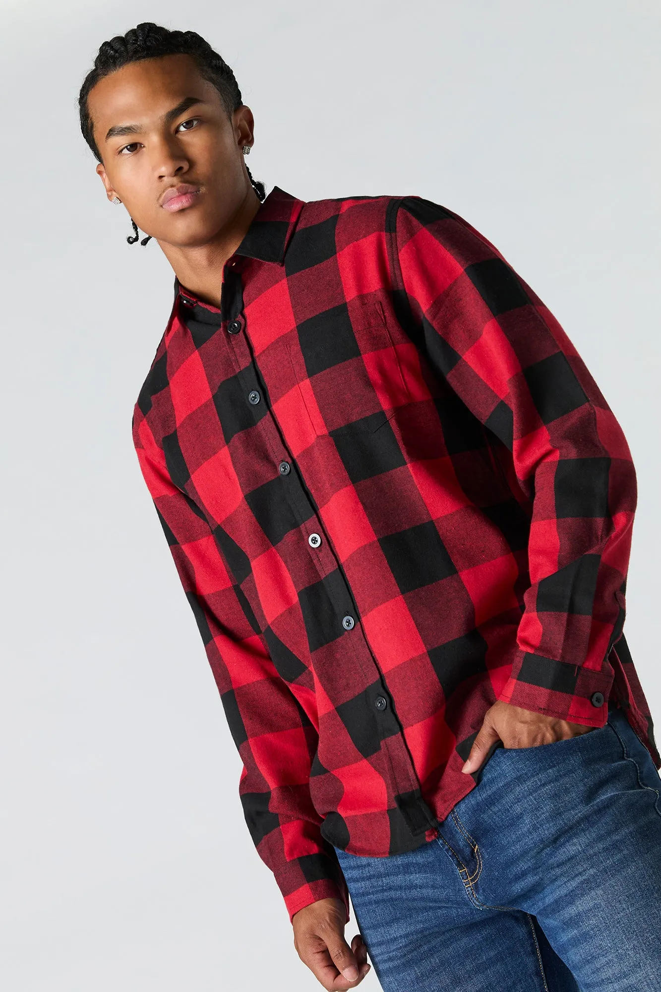 Los Angeles Graphic Plaid Button-Up Top sold by Urban Planet product image thumbnail 2